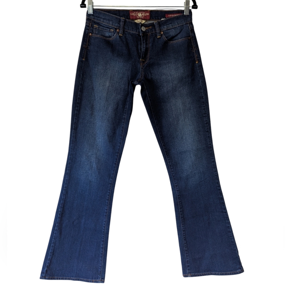Lucky Brand Womens Sofia Boot Jeans Comfort Stretch Denim Dark Wash Size 6/28